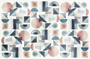Contemporary modern photo wallpaper with geometric abstraction. Design for wallpaper, photo wallpaper, mural.