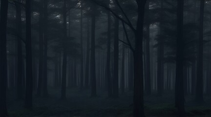 Trees on a dark forest images free download