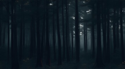 Fototapeta premium Beautiful dark forest background
