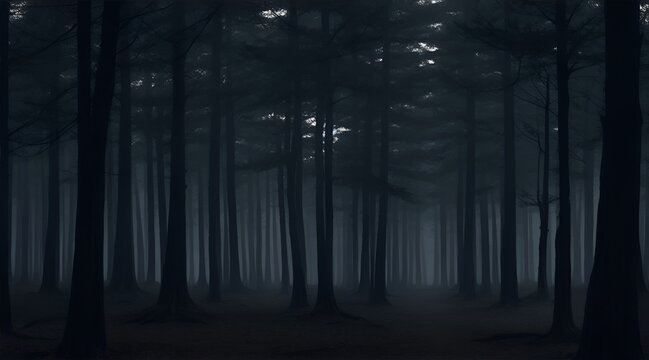 Beautiful dark forest background © Logo
