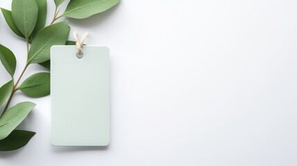 tag on white background.