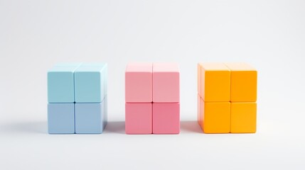 Naklejka premium colorful puzzle cubes.