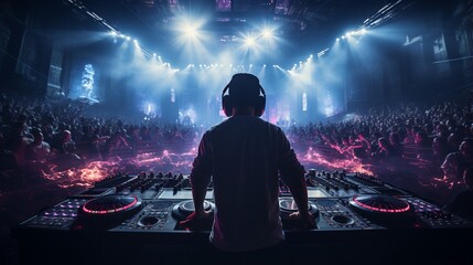 Obraz premium A DJ’s Enchanting Performance at a fantasy world