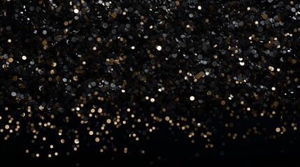black background with glitter.
