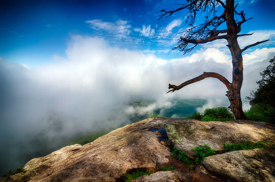 View from top of Yonah Mountain in North Georgia, USA