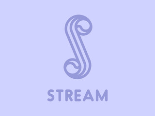 s letter stream logo