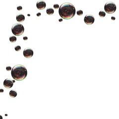made of soap bubbles  frame without background