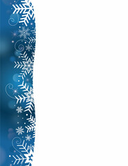 Winter Holiday Page Border Download/Print_blue