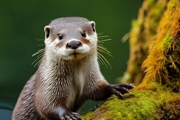 Otter in the water.