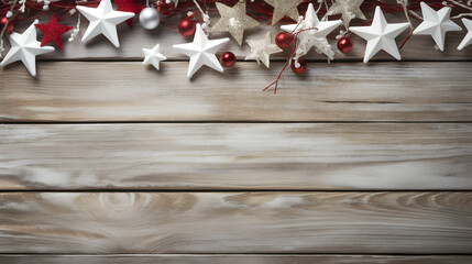 Christmas background with decoration and space for text