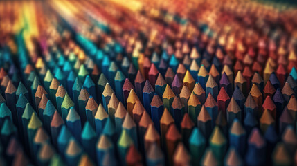 Colored pencils background.