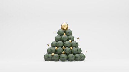 Festive Football Bauble Tree: Ideal for Wishing a Merry Christmas to Soccer Lovers