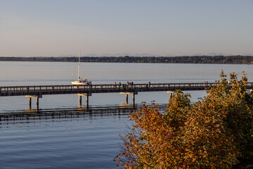 Obraz premium pier at sunset