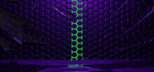 futuristic gaming esports background abstract wallpaper, cyberpunk style scifi game, stage concert scene in pedestal display room, led neon glow light, 3d illustration rendering