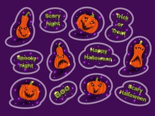 stickers Halloween set