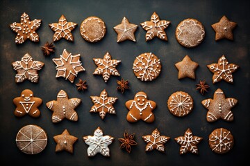 set of christmas cookies