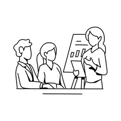 Employee Corporate Training Handdrawn Icon