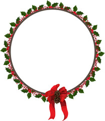 Christmas wreath illustration.