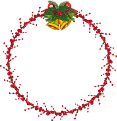 Christmas wreath illustration.