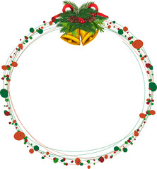 Christmas wreath illustration.