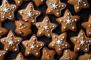 Fototapeta na wymiar star shape Christmas cookies