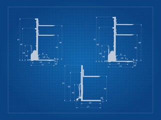 blueprint of a construction equipment