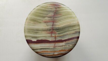 Onyx. Texture of natural stone. Polished stone. Carved polished stone.