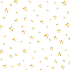 Golden five-pointed stars. Christmas holiday background design