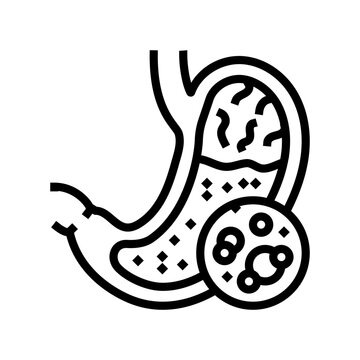 recommend clip art: digestive enzymes gastroenterologist line icon vector. digestive enzymes gastroenterologist sign. isolated contour symbol black illustration