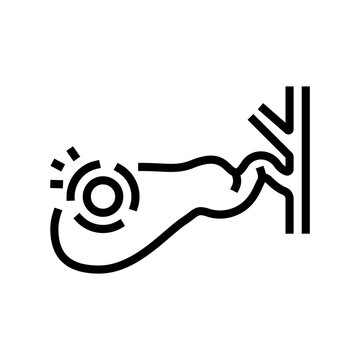 recommend clip art: gallbladder check gastroenterologist line icon vector. gallbladder check gastroenterologist sign. isolated contour symbol black illustration