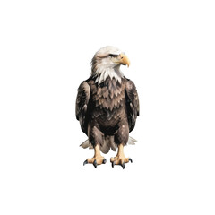 Fototapeta premium bald eagle isolated on white