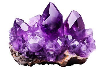 amethyst is gemstone, png file on transparent background with shadow