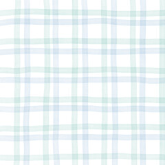 Blue Green Plaid Hand Drawn Background Pattern Overlay