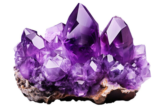 amethyst is gemstone, png file on transparent background with shadow