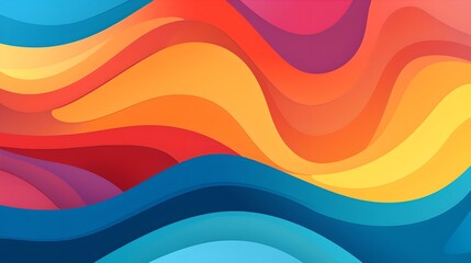 Abstract Background: Colorful Wave Pattern