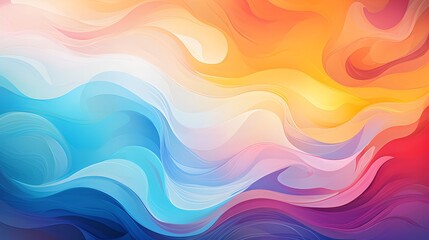 Obraz premium Abstract Background: Multi Colored Wave Pattern in Blue and Yellow
