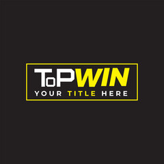 Vector top win logo design template