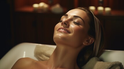 Obraz premium woman in spa salon