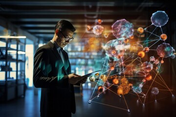 A person is working with an AI interface. Make a better future.