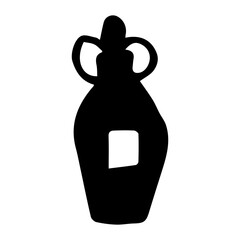 Single element doodle illustration of a perfume bottle