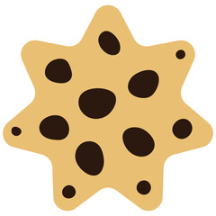 Chocolate chip cookies cartoon. Vector illustration.	