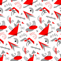 Seamless pattern in the style of constructivism.
