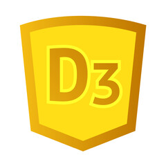 Vitamin D3 vector isolated on white background 10 eps