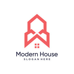 Modern house design element icon vector with creative modern concept