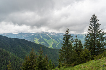View from Puste hill above Demanovska dolina valley in Nizke Tatry mountains in Slovakia © honza28683
