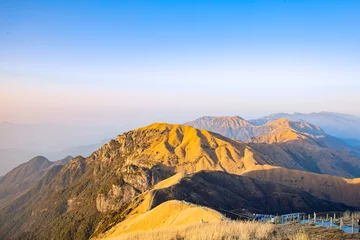 Papier Peint photo Monts Huang Wugong Mountain, Pingxiang City, Jiangxi Province - sea of clouds and mountain scenery at sunset
