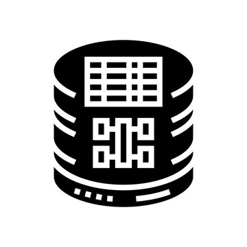 sql query database glyph icon vector. sql query database sign. isolated symbol illustration