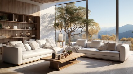 Contemporary living room interior