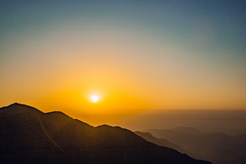 Wugong Mountain, Pingxiang City, Jiangxi Province - sea of clouds and mountain scenery at sunset