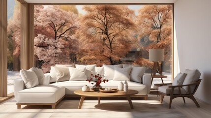 Fototapeta premium Contemporary living room interior